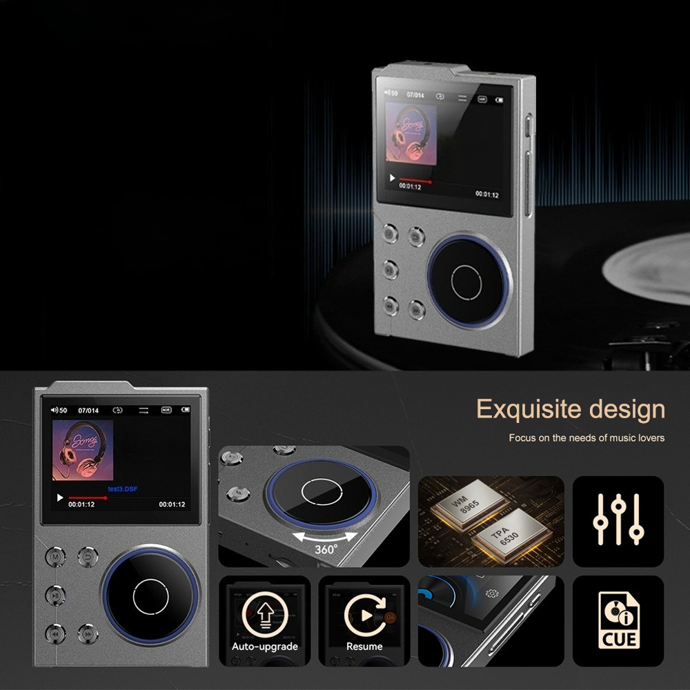 Audio Music Grading - เครื่องเล่นเพลงไฮไฟแบบไม่สูญเสียคุณภาพเสียง DSD256 มาสเตอริ่งเกรด พร้อมบลูทูธ และวอล์คแมนพกพาที่ใช้ในรถยนต์ได้