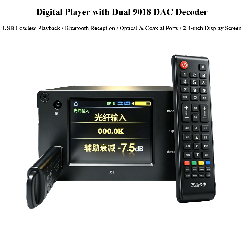 Audio Music App - เครื่องเล่นเสียงดิจิตอลแบบคู่ ES9018K2M DSD512 HIFI การถ่ายโอนเพลงดิจิตอล, บลูทูธไร้สาย