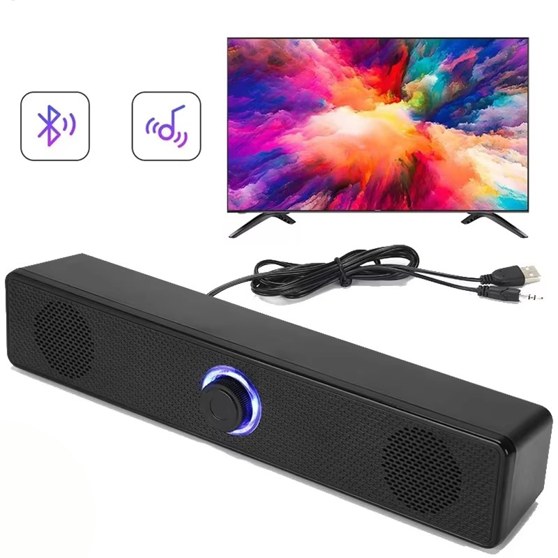 Audio Music Box - ลำโพงบลูทูธไร้สายแบบมีสาย คอมพิวเตอร์ พีซี ทีวี แล็ปท็อป เดสก์ท็อป