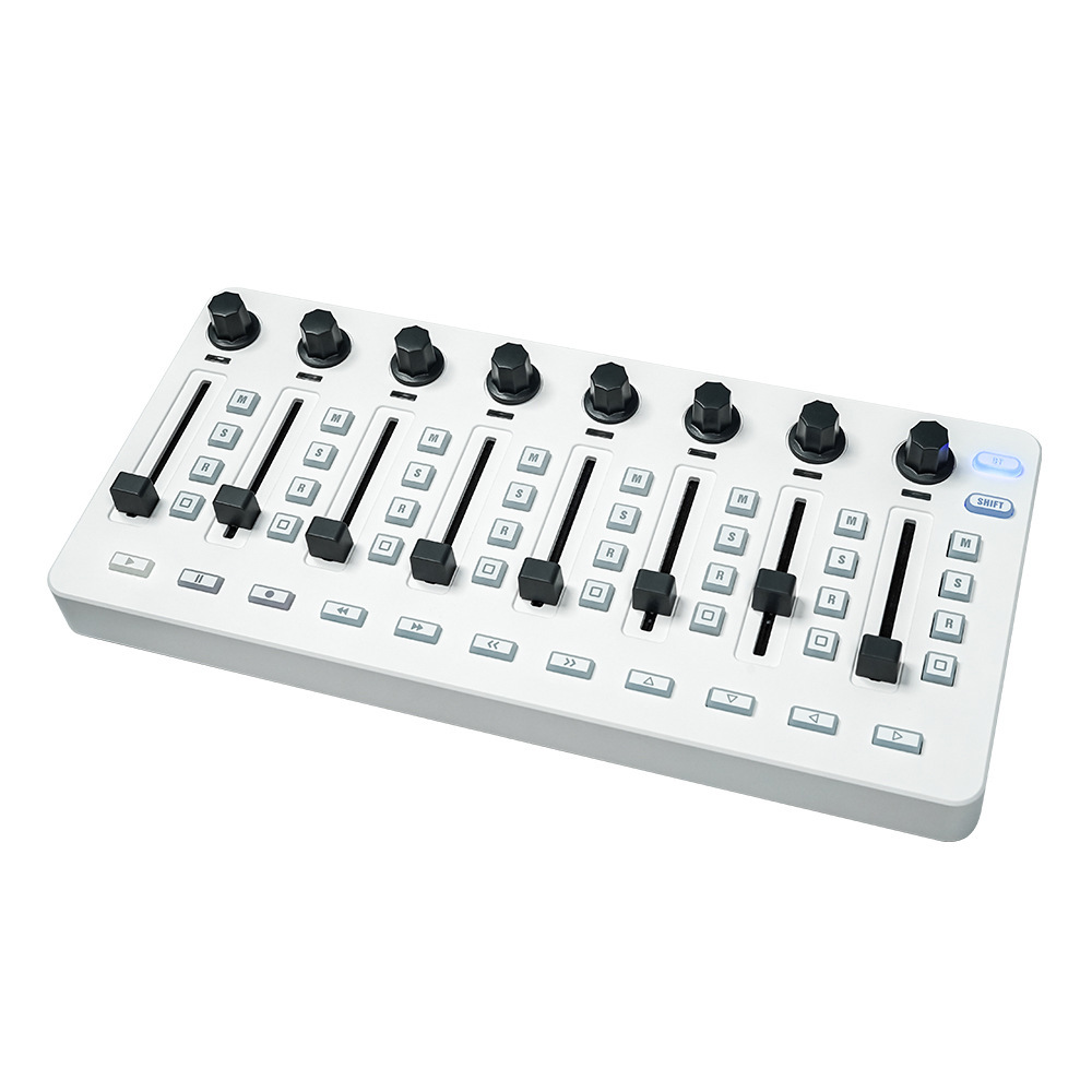 Audio Interface Usb - มิกเซอร์ควบคุม MIDI, 8 ตัวเข้ารหัส, ควบคุมผ่านซอฟต์แวร์, อินเทอร์เฟซเสียง,