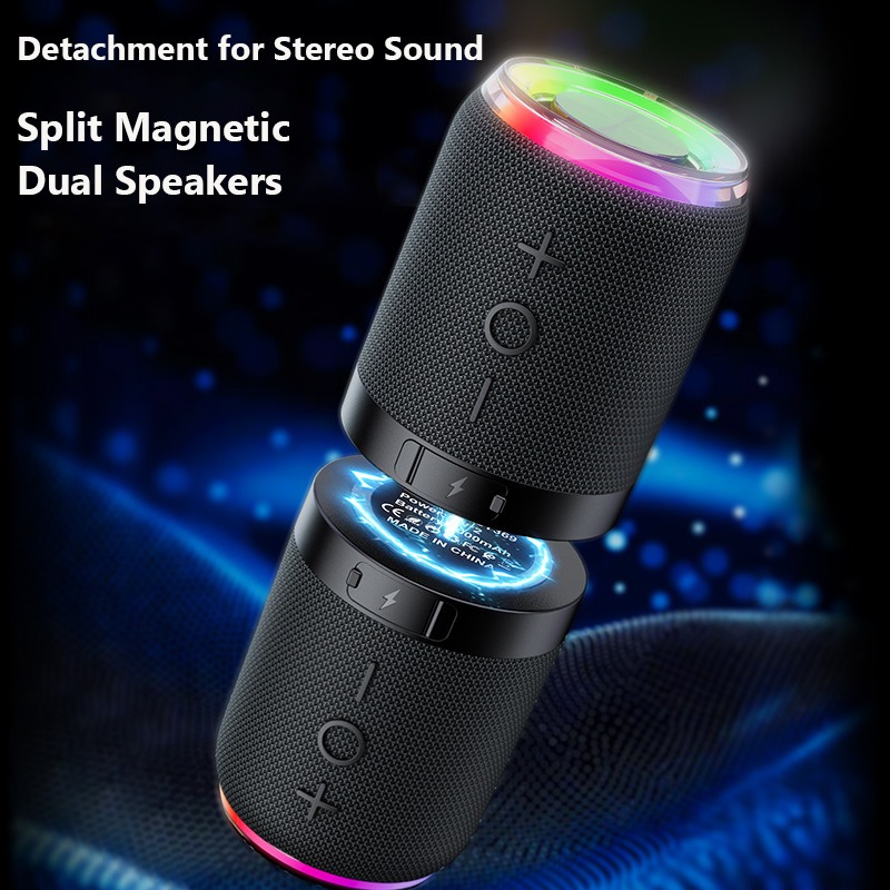 Audio Music Spotify - ลำโพงบลูทูธแม่เหล็ก 2 in 1 พร้อมไฟ RGB