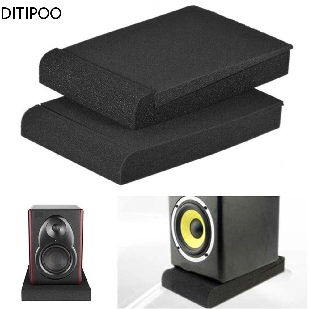 Studio Monitor Speaker - แผ่นแยกแผ่นซับเสียงลำโพงสำหรับจอมอนิเตอร์สตูดิโอ, 1ชุดแผ่นป้องกันการกระแทกป้องกันการลื่นไถลลำโพงตั้งโต๊ะฟองน้ำแบบแยก33x27x4cm