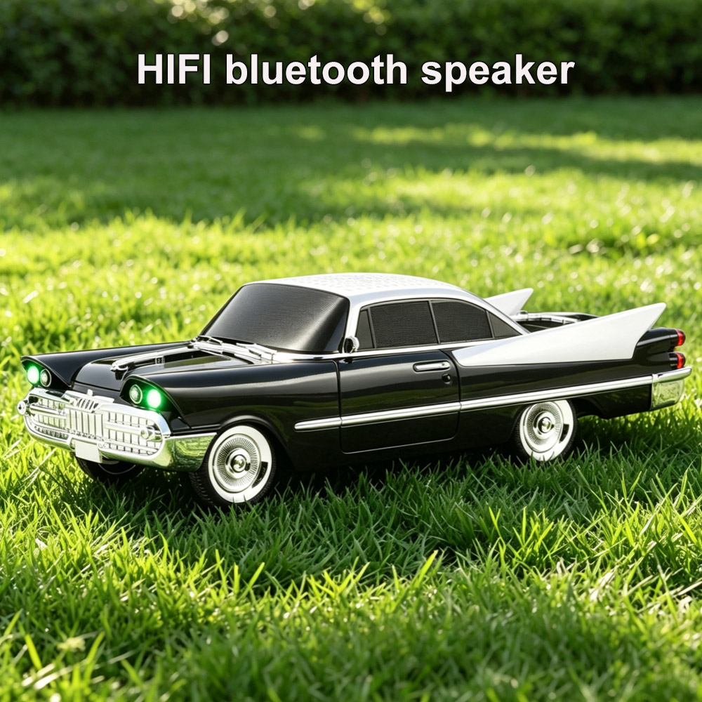 Audio Music Spotify - ลำโพงบลูทูธรุ่นรถยนต์คลาสสิคสไตล์เรโทร WS-1965 รูปทรงรถยนต์วินเทจ ระบบเสียงไร้สาย รองรับ TF