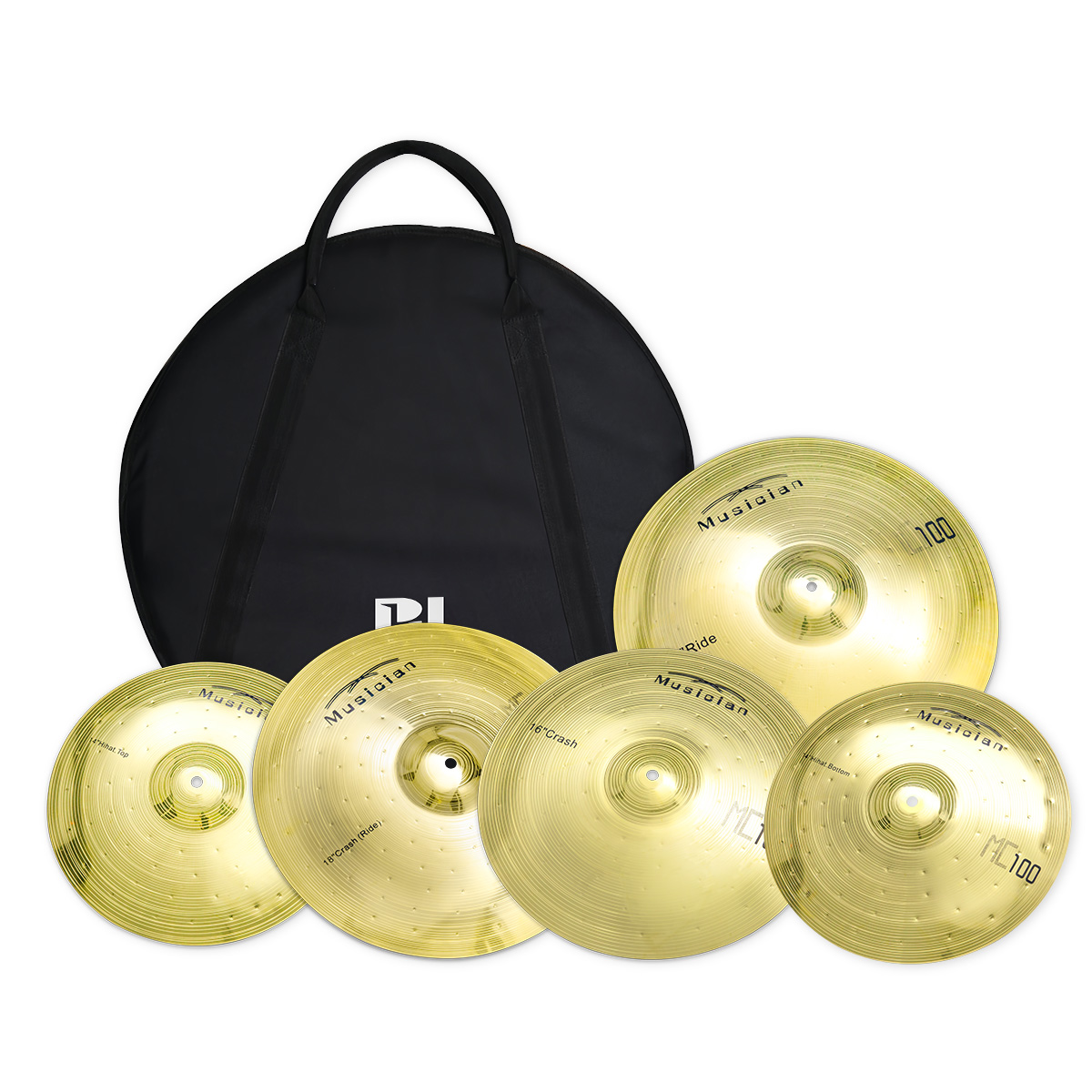 Cymbal Hi Hat - ชุดฉาบ PD Mc100 Bronze Cymbal Pack