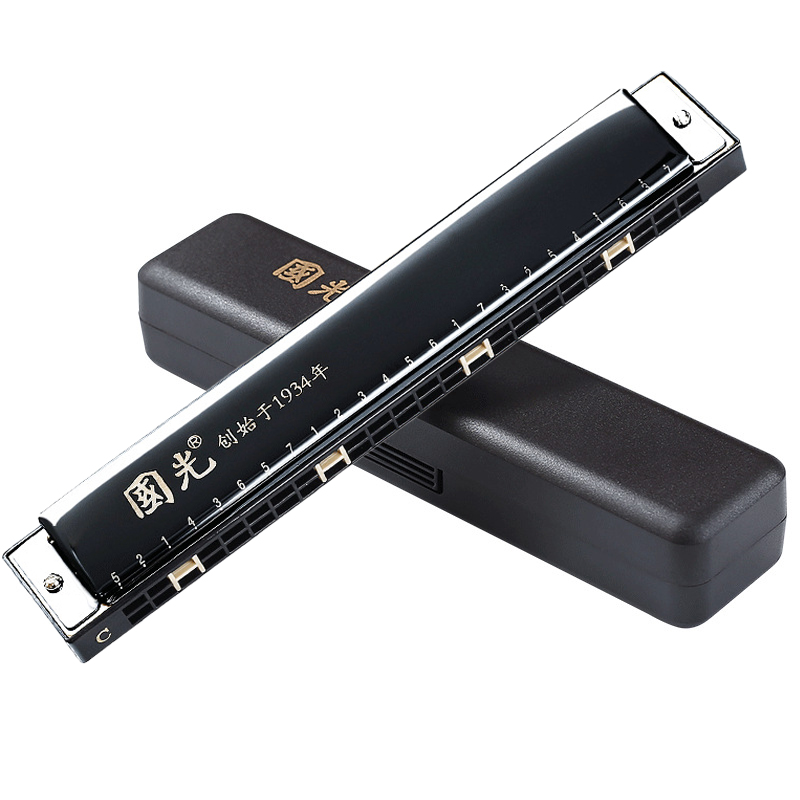 Harmonica 10 Hole - Guoguang Tremolo Harmonica 24 หลุม C