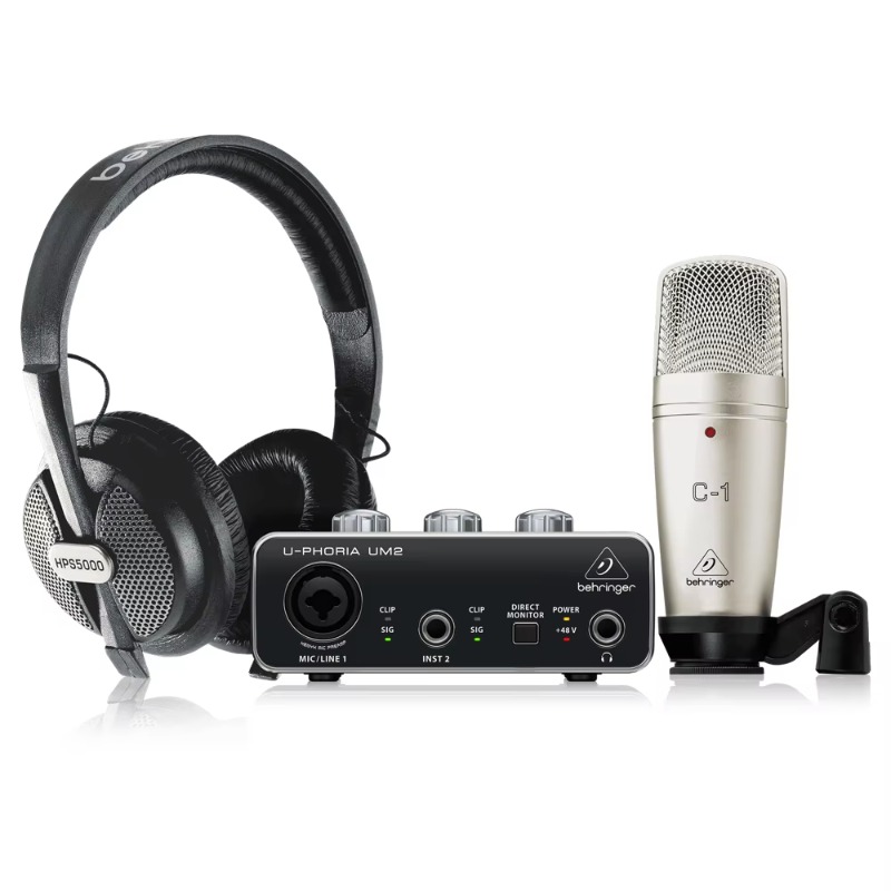 Audio Interface Usb - ชุดบันเดิลบันทึกเสียงครบชุด Behringer U-Phoria Studio พร้อมอินเทอร์เฟซเสียง USB