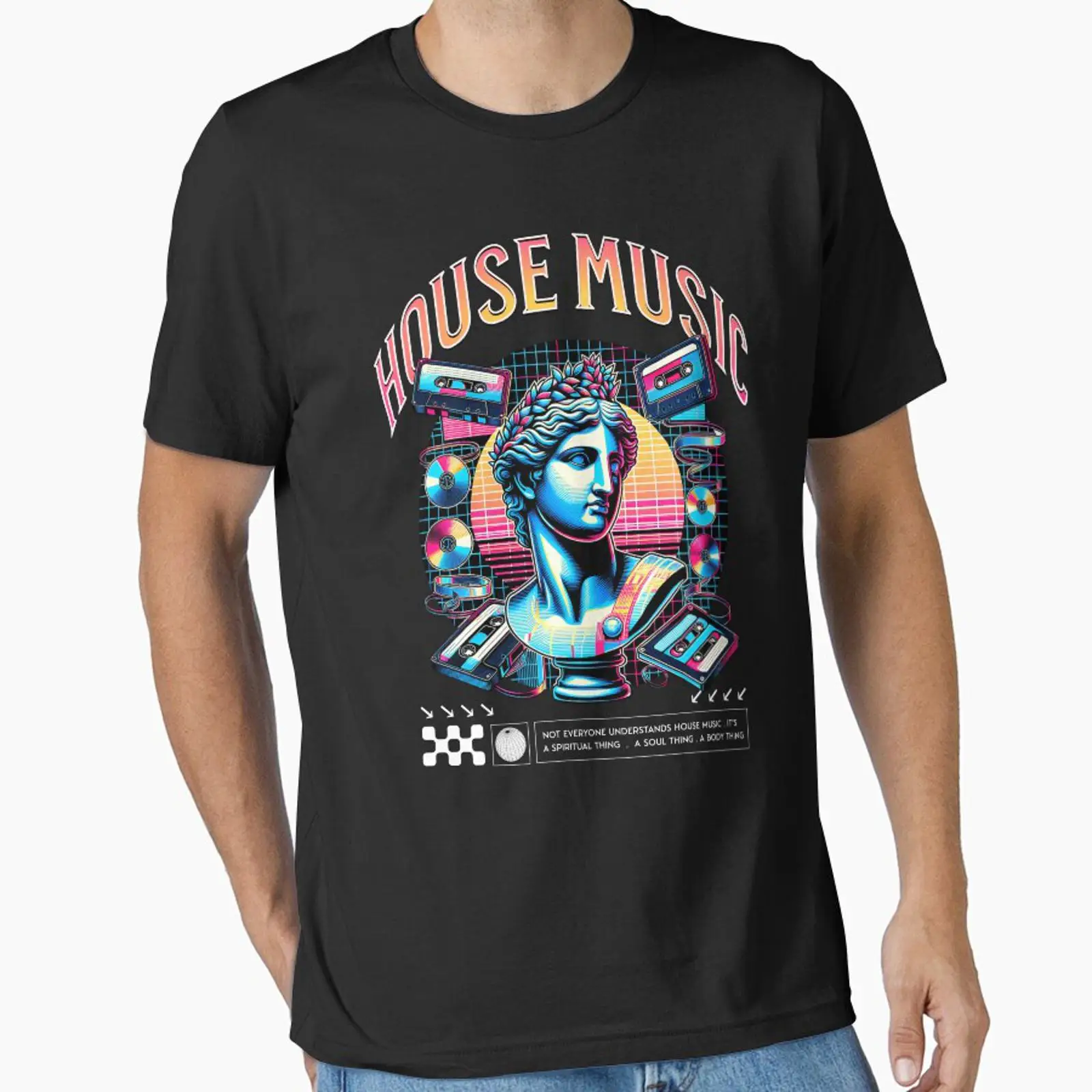 Audio House Music - เสื้อยืด HOUSE MUSIC Statue Audio Icons