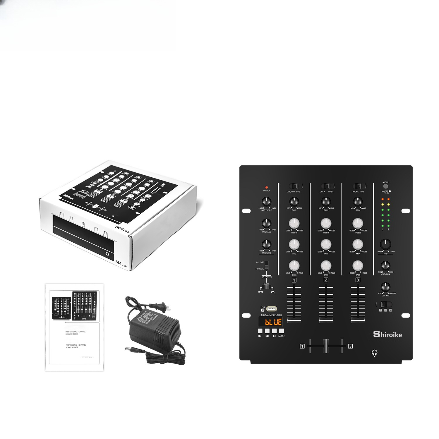 มิกเซอร์ดีเจ 4 แชนแนล, คอนโซลม - Audio Interface Usb บทวิจารณ์และราคา