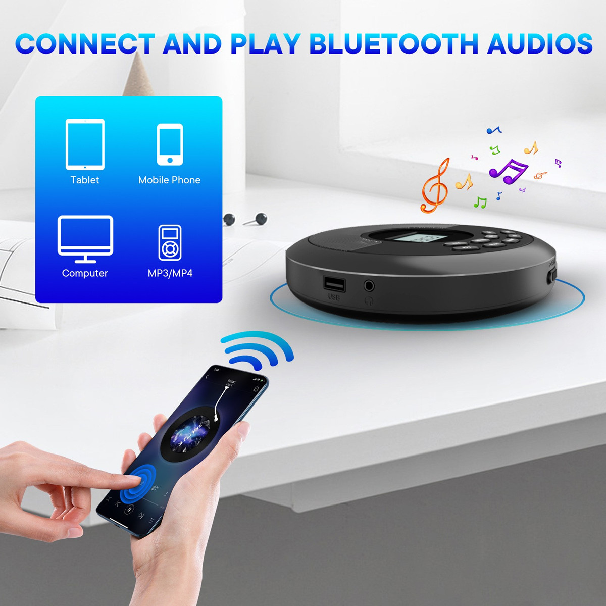 แผ่นซีดีแบบพกพาเครื่อง MP3 ไดร - Audio Music Mp3 Songs บทวิจารณ์และราคา