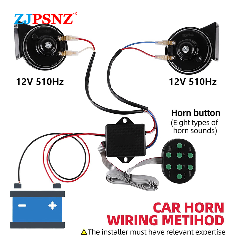 12V 8 โทน Musical Air Horn ไฟฟ - Audio Music Box บทวิจารณ์และราคา