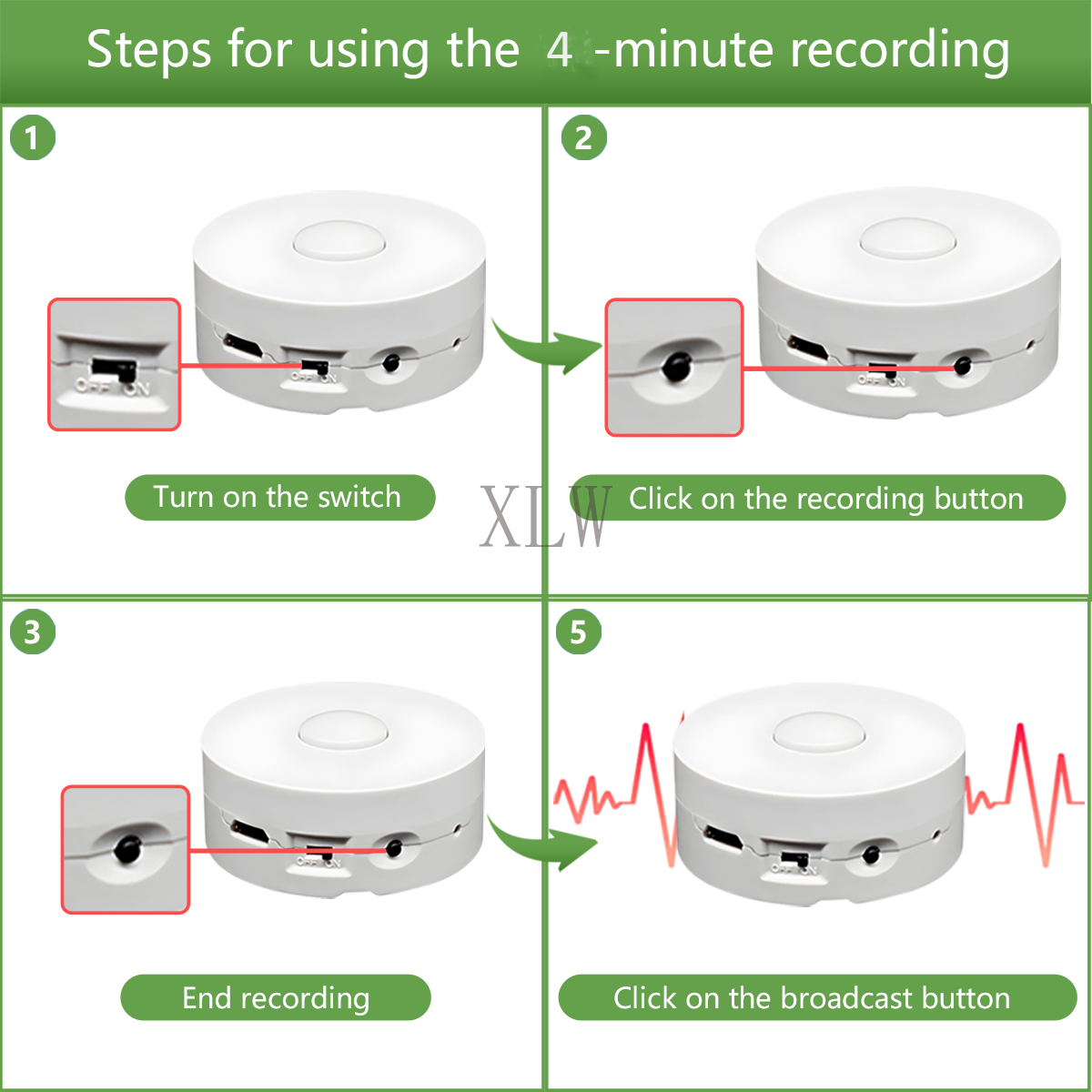 4M ปุ่มบันทึกเสียงสําหรับตุ๊กต - Audio Music Box บทวิจารณ์และราคา