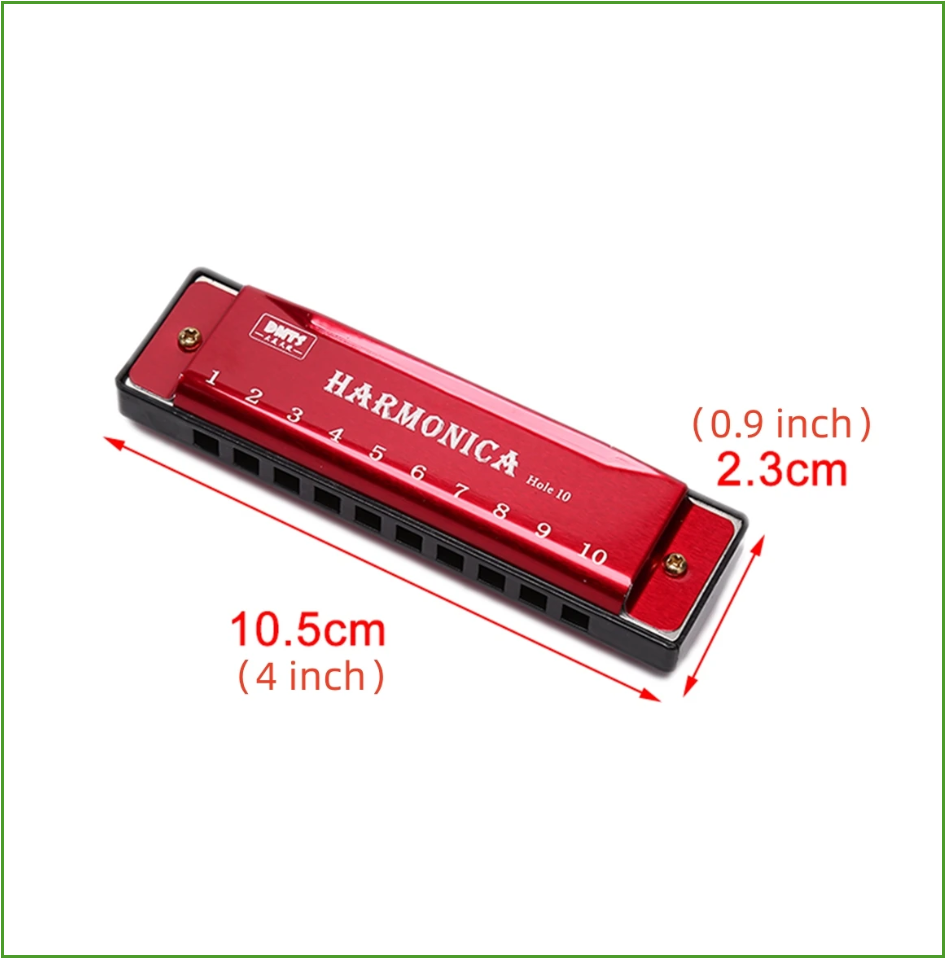 ฮาร์โมนิก้าหลากสี คีย์ C 10 รู - Harmonica 10 Hole บทวิจารณ์และราคา