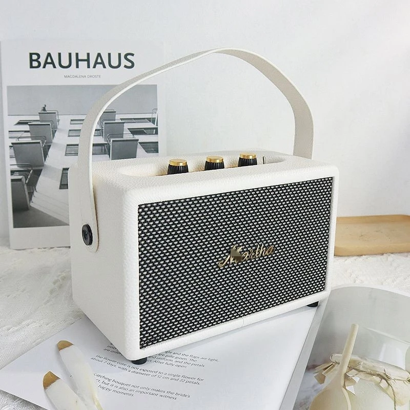 Retro ไม้กลางแจ้งแบบพกพาลําโพง - Apple Music Audio Quality บทวิจารณ์และราคา